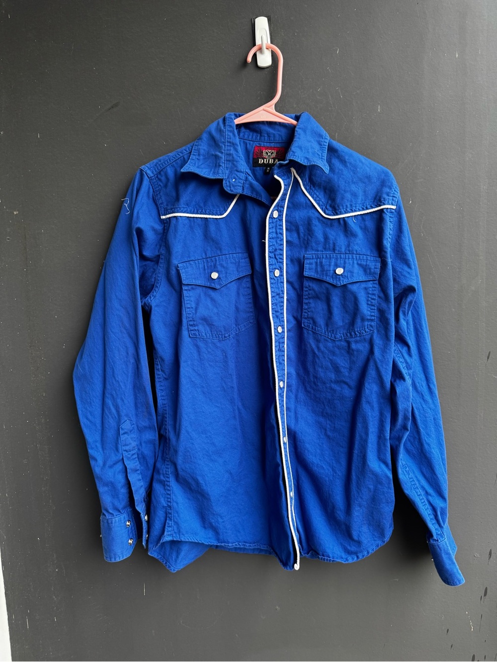 Vintage Western blue button down shirt